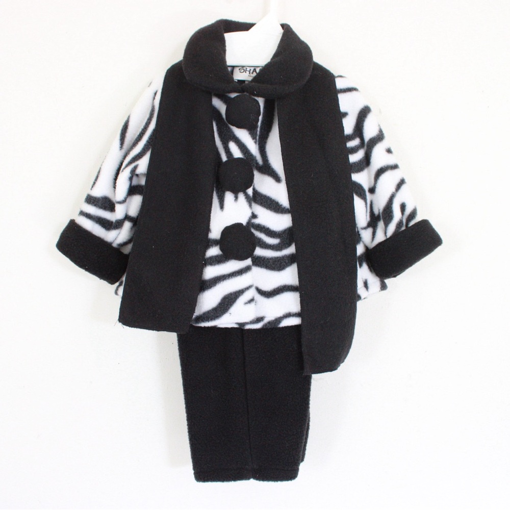 Zebra Print Jacket & Pants Set